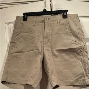 True Craft sz 34 Tan Flat Front Shorts
